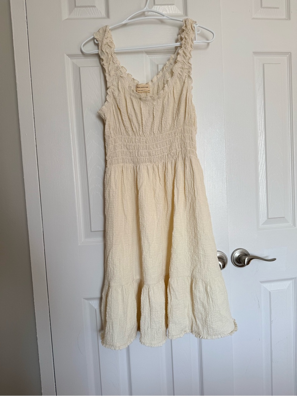 Urban Outfitters Cream Ruffle Strap Sundress